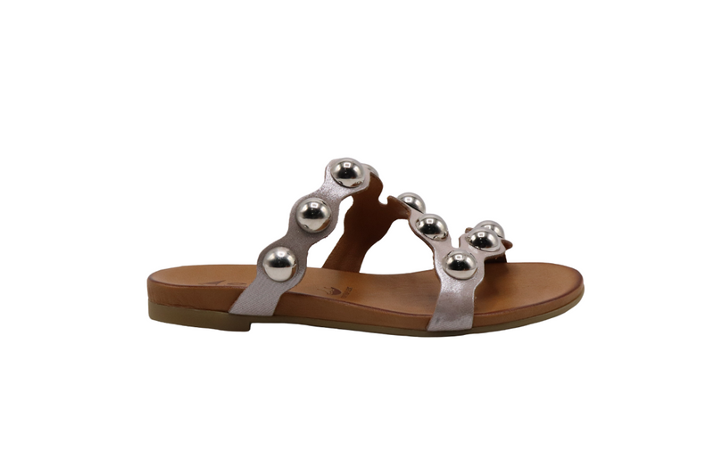 TROPIC leather slide sandals