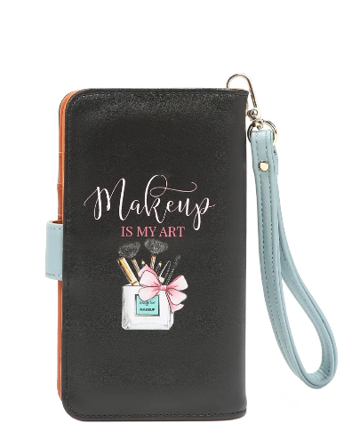 NL SIGNATURE PHONE CASE AND WALLET WRISTLET