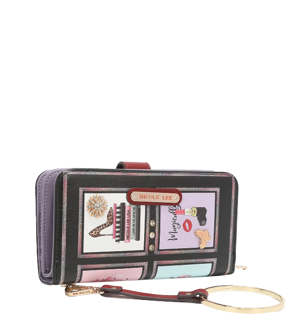 NL SIGNATURE BIFOLD WALLET WRISTLET