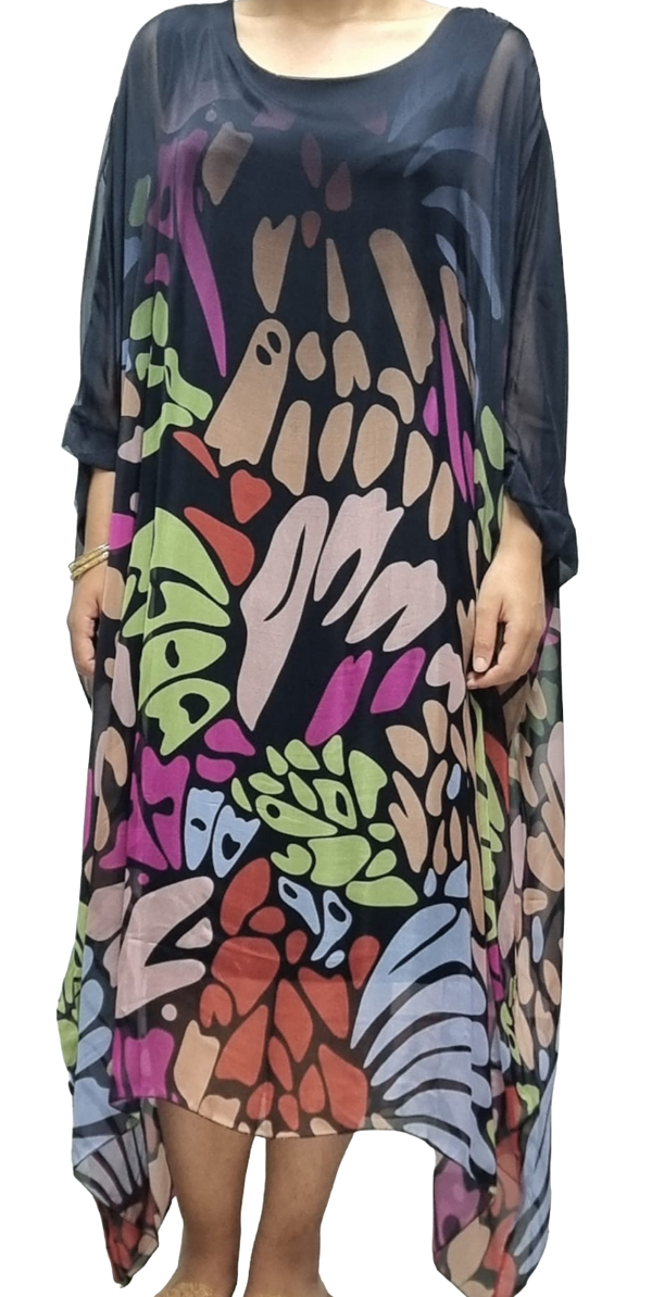 ASPEN silk kaftan dress