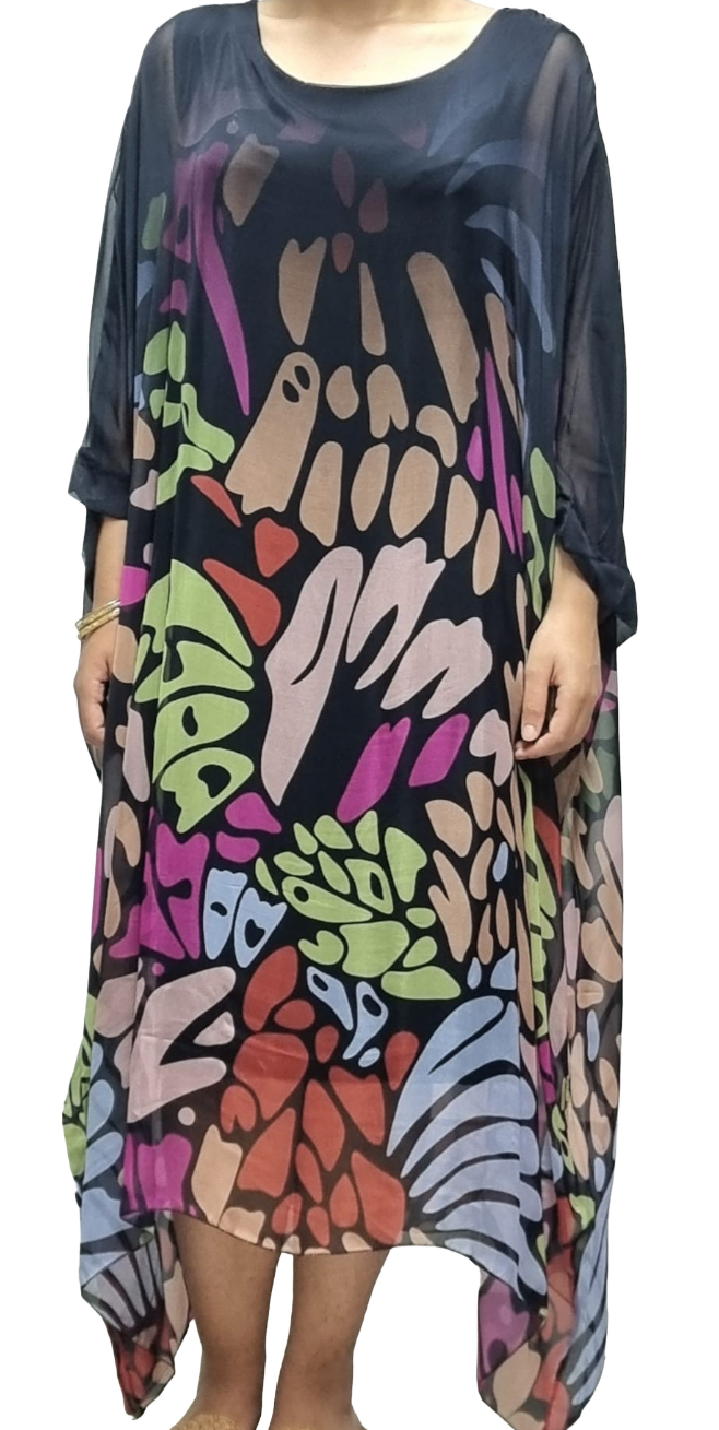 ASPEN silk kaftan dress