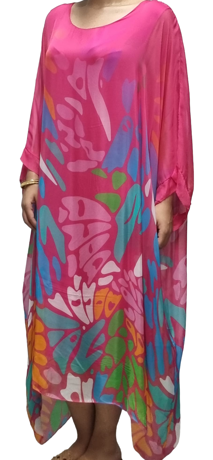 ASPEN silk kaftan dress