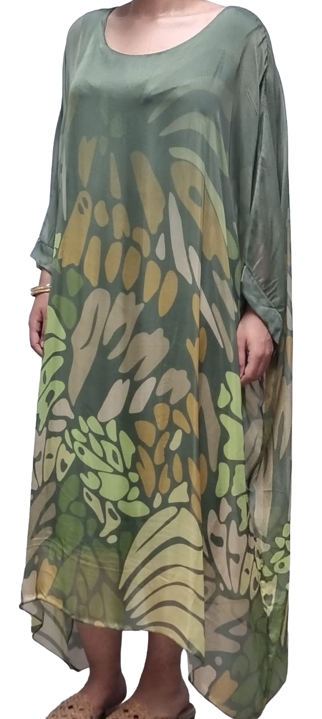 ASPEN silk kaftan dress
