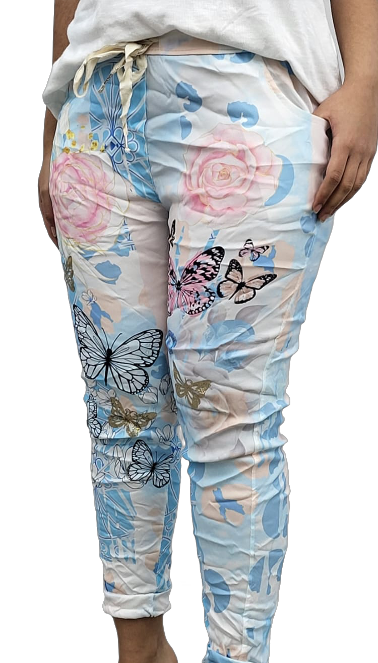 BUTTERFLY cotton stretch pants