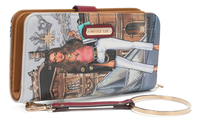 NL SIGNATURE BIFOLD WALLET WRISTLET