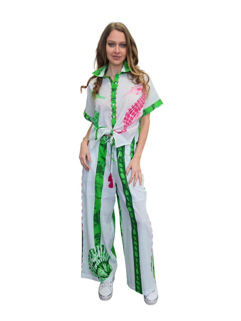 SHEER shirt & pants set