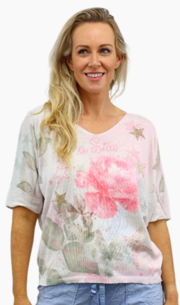 ROSE viscose top