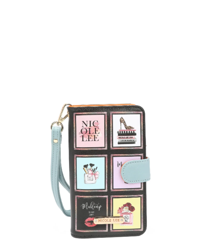 NL SIGNATURE PHONE CASE AND WALLET WRISTLET