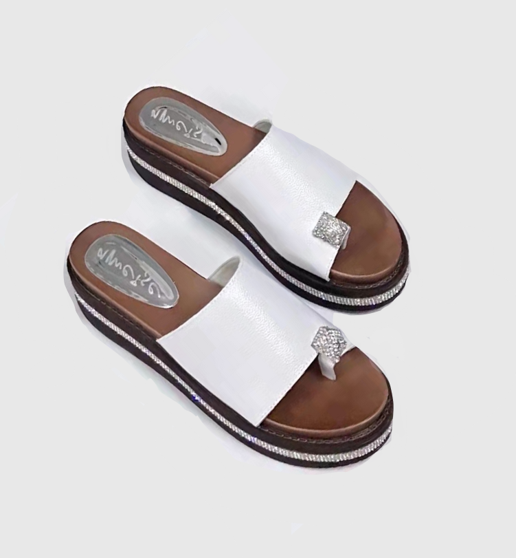 SHINE Leather slides