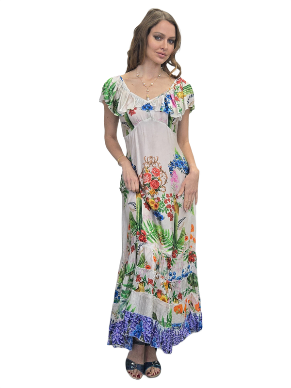 VALLI modal satin long dress