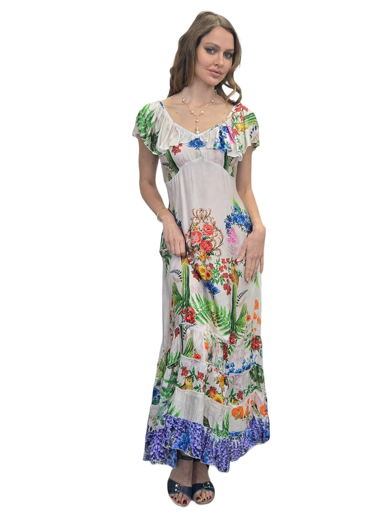 VALLI modal satin long dress