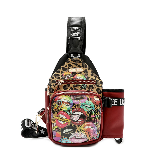 SLING BACKPACK WITH BOTTLE HOLDER