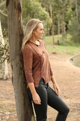 CICELY Linen Long Sleeve Top