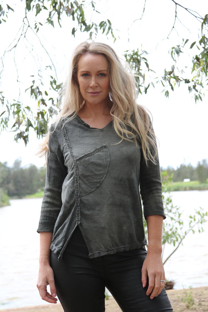CICELY Linen Long Sleeve Top