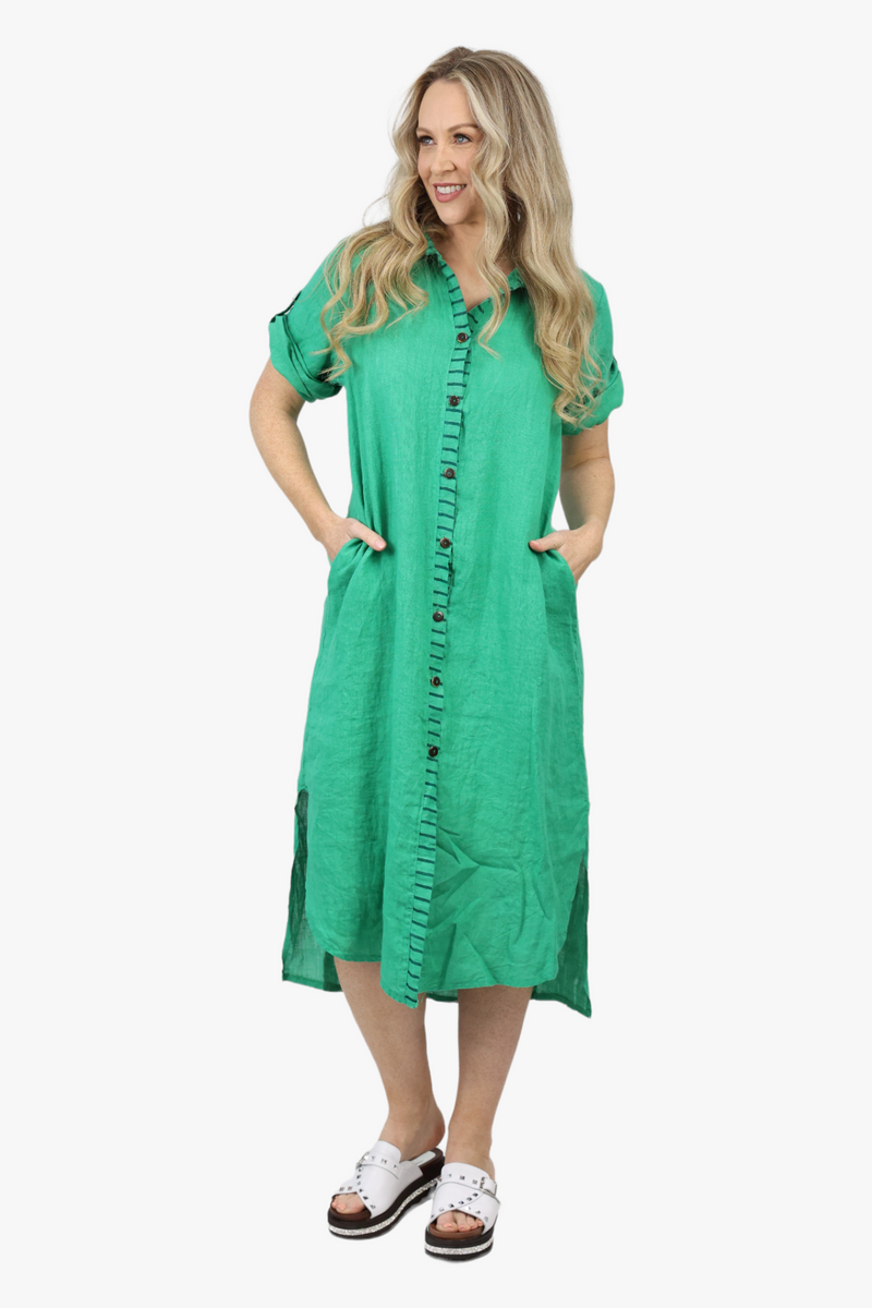 ORION linen shirt dress