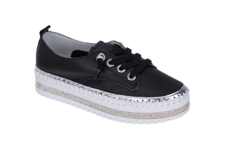 SUSAN Leather Lace-Up Sneakers