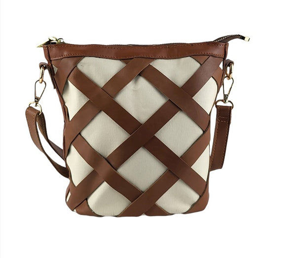 JESSY leather patchwork crossbody