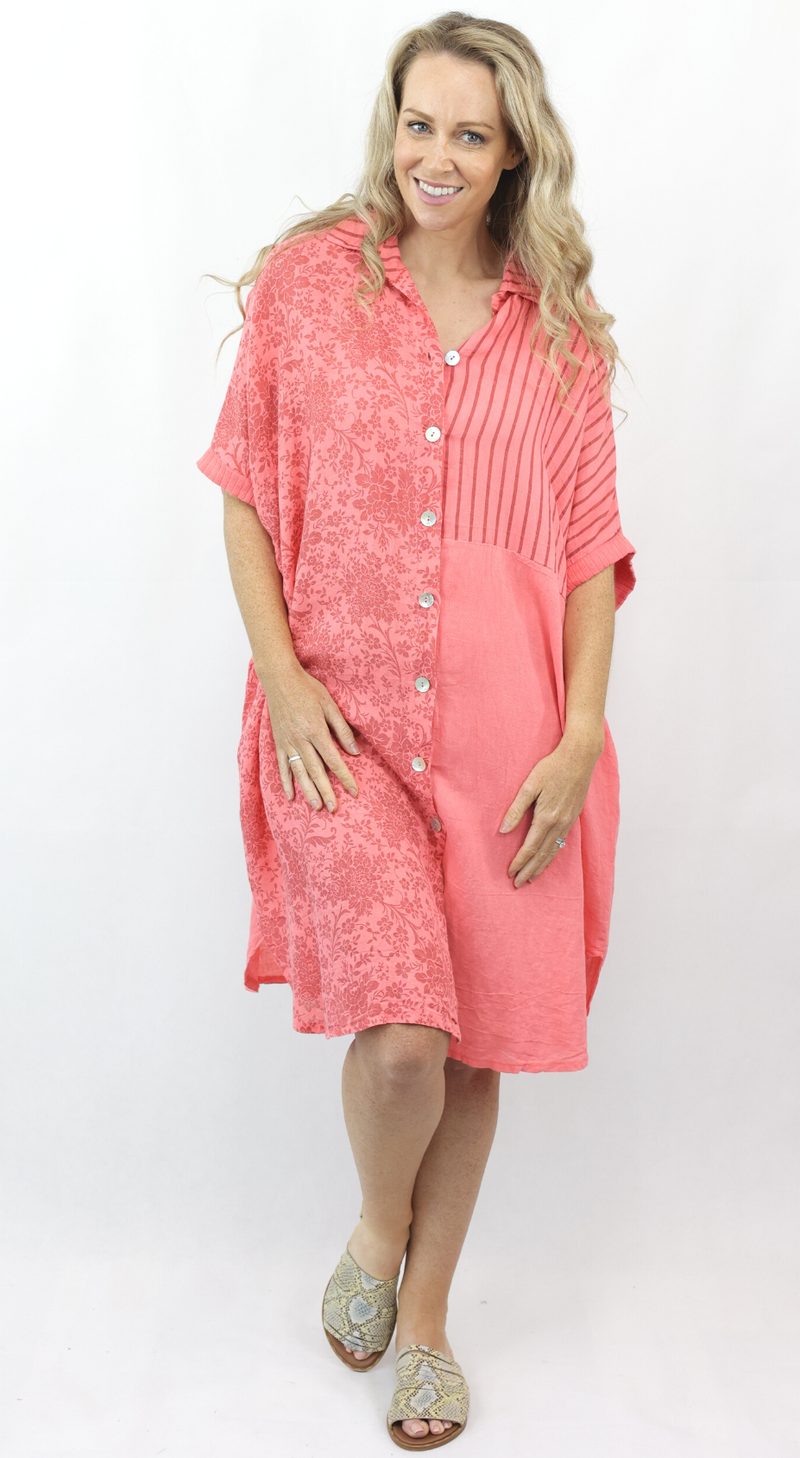 CICI linen shirt dress