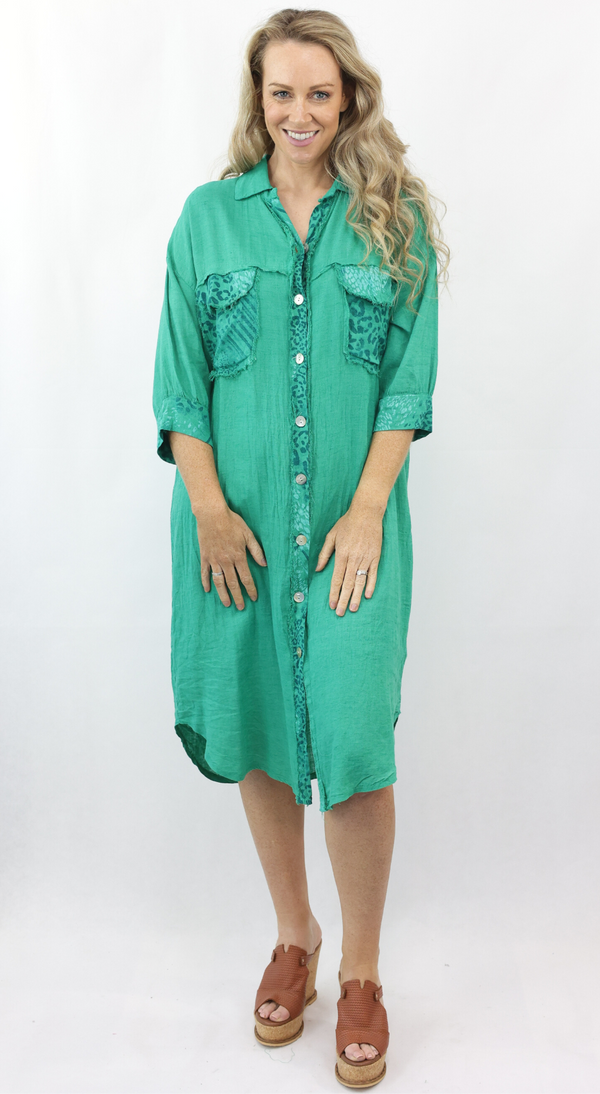 DREAM linen shirt dress