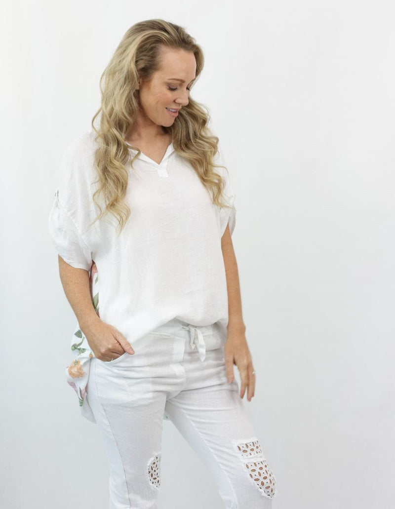 VALENTINE linen top and pants set